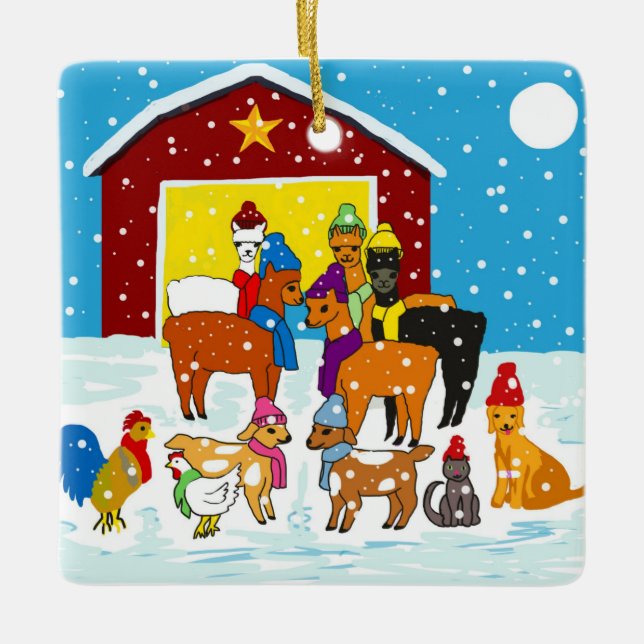 Adorno De Cerámica De Marvin a Mittens Navidades Ornamet de vacacione (Anverso)