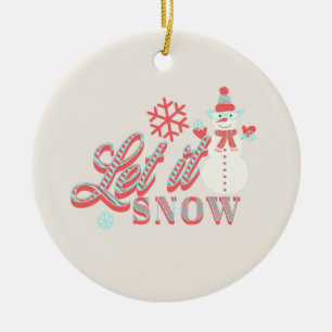 Adorno de cerámica de muñeco de nieve retro Navida