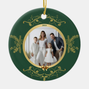 Adorno de cerámica de Navidad Temporadas Brillante