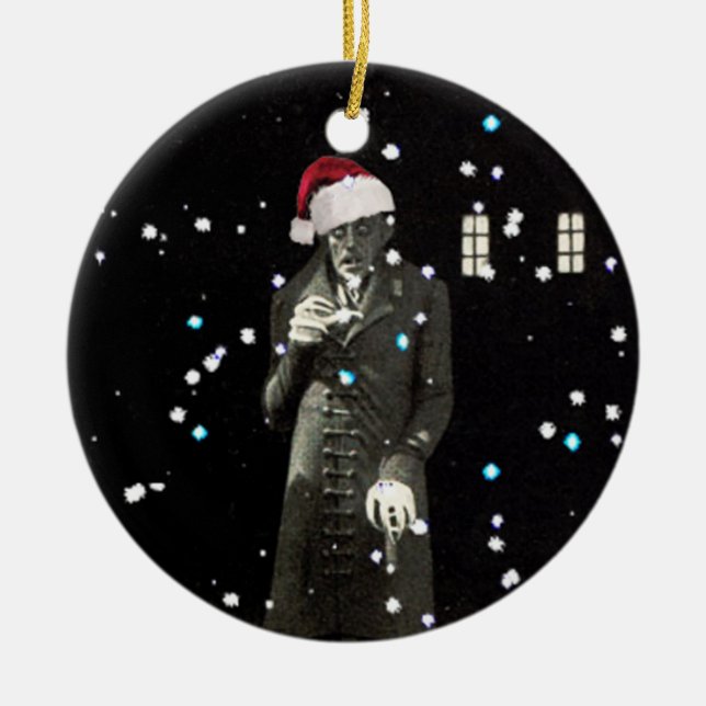Adorno De Cerámica de Nosferatu en Navidad (Frente)