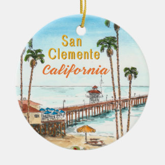 Adorno de cerámica de San Clemente California