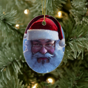 Adorno de cerámica de Santa Claus