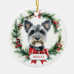 Adorno de cerámica de Schnauzer miniatura de Navid
