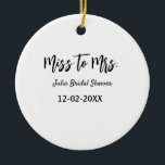 Adorno De Cerámica De Señorita a Señora ducha de novia elegante simpl<br><div class="desc">diseño</div>