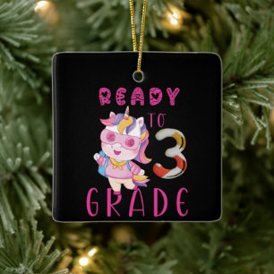 Adorno De Cerámica De Vuelta A La Escuela, 3º Grado
