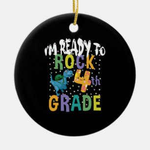 Adorno De Cerámica De vuelta a la escuela Estoy listo para rockear 4t