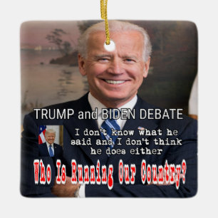 Adorno De Cerámica Debate sobre Trump y Biden