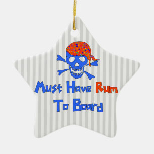 Adorno De Cerámica Debe comer ron