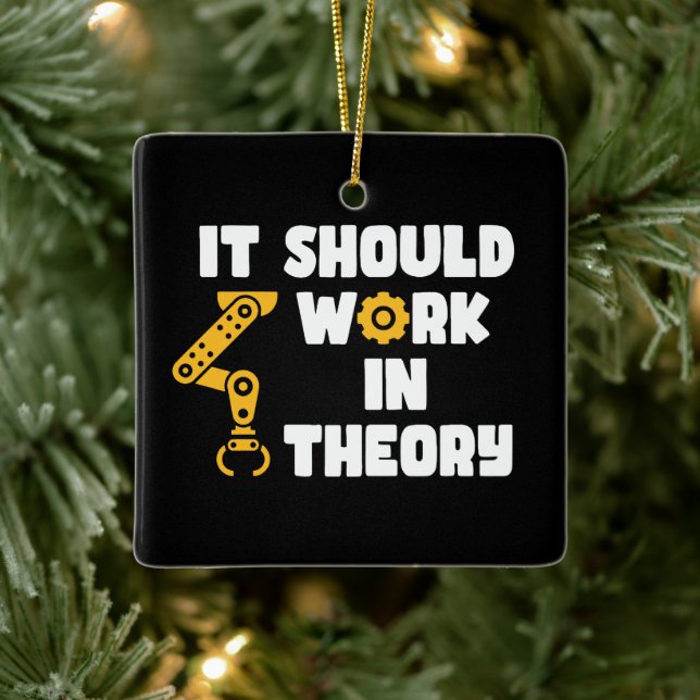 Adorno De Cerámica Debería Funcionar En Teoría, Diciendo Gracioso Bra (Árbol)