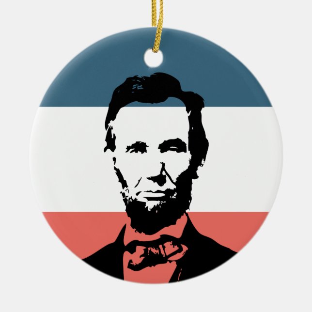 Adorno De Cerámica Décimosexto presidente de Abraham Lincoln (Frente)
