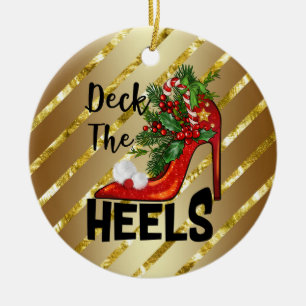 Adorno De Cerámica Deck The Heels Ornament