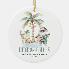 Adorno De Cerámica Decoler las palmas | Navidades tropicales divertid