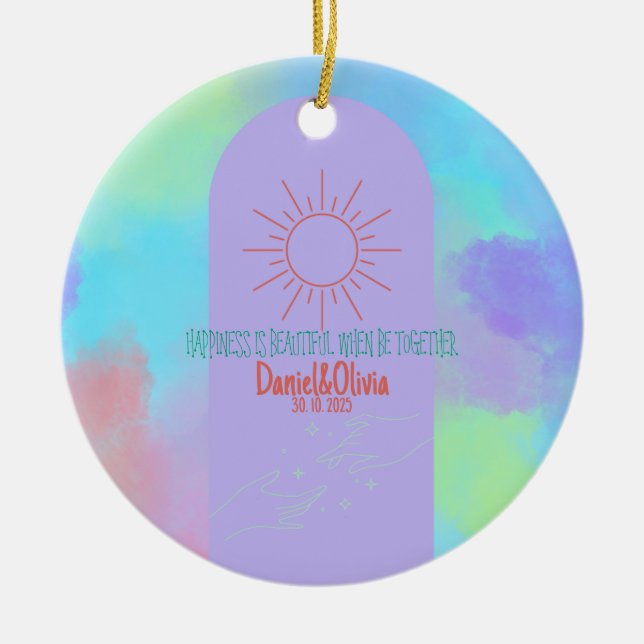 Adorno De Cerámica Deep Purple Soft Weeding Stueding (Frente)