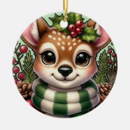 Adorno De Cerámica Deer de vacaciones