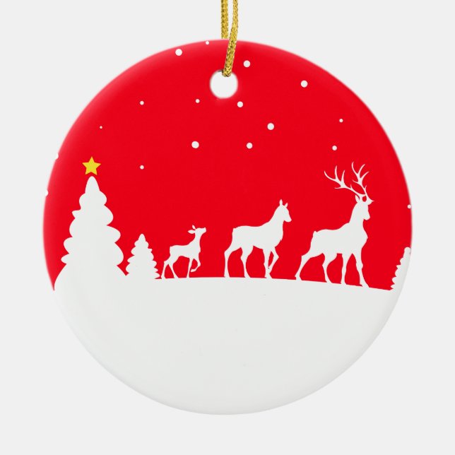 Adorno De Cerámica deer family (Frente)