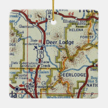 Deer Lodge MT Vintage Map