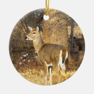 Adorno De Cerámica Deer Photo Ornament 