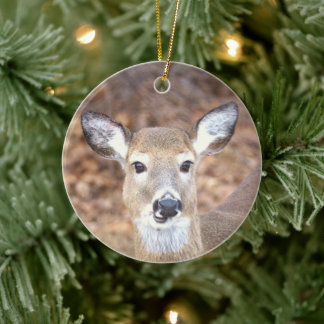 Adorno De Cerámica Deer Photo Ornament 
