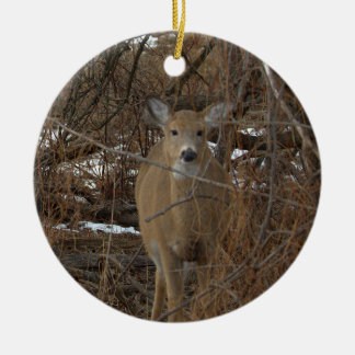 Adorno De Cerámica Deer Photo Ornament 