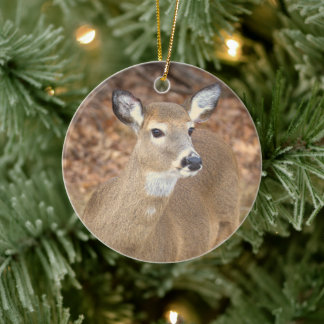 Adorno De Cerámica Deer Photo Ornament 