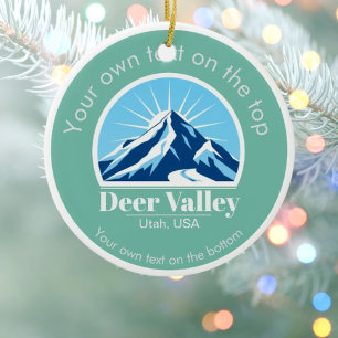 Adorno De Cerámica Deer Valley Utah EE. UU. estación de esquí medalla