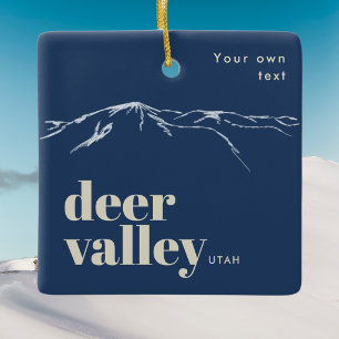 Adorno De Cerámica Deer Valley Utah montaña garabateada