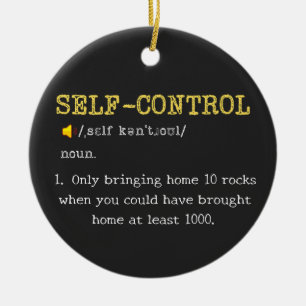 Adorno De Cerámica Definición de autocontrol divertida personalizada