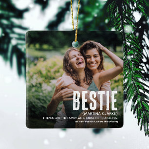Adorno De Cerámica Definición de BESTIE moderna y linda 2 Foto Navida