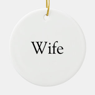 Adorno De Cerámica Definición de esposa Diversión moderna en blanco y