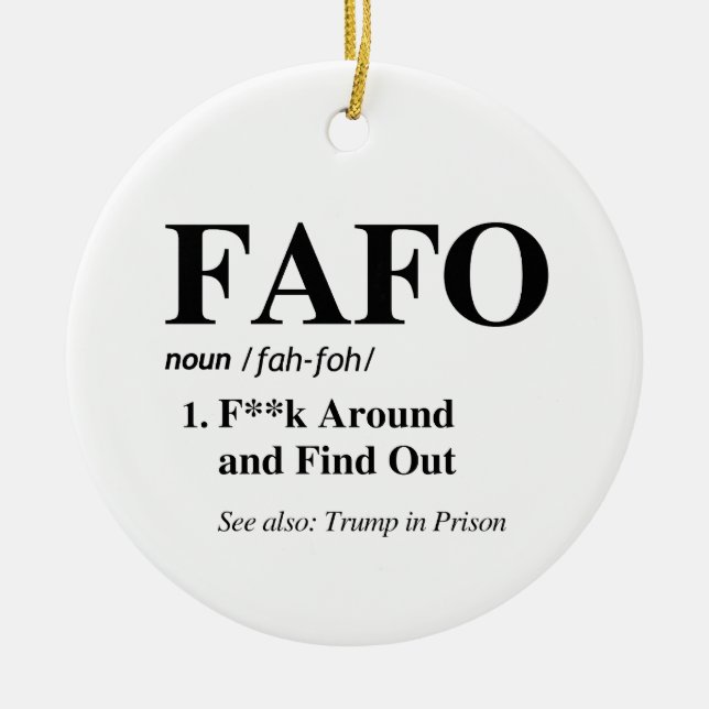 Adorno De Cerámica Definición de FAFO (Frente)