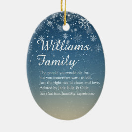 Adorno De Cerámica Definición de familia en Navidad