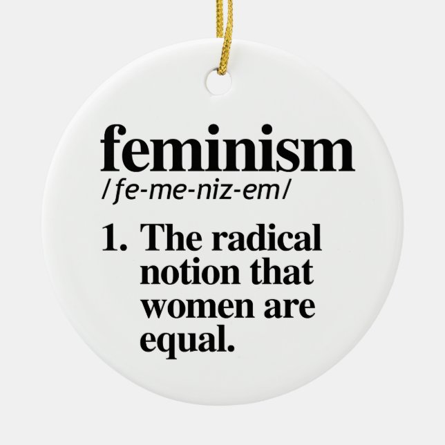 Adorno De Cerámica Definición de feminismo (Frente)