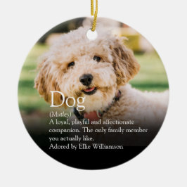 Adorno De Cerámica Definición de foto de perro personalizada linda