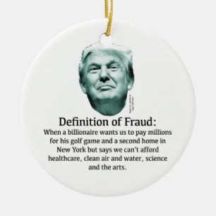 Adorno De Cerámica Definición de fraude - TRUMP