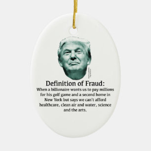 Adorno De Cerámica Definición de fraude - TRUMP