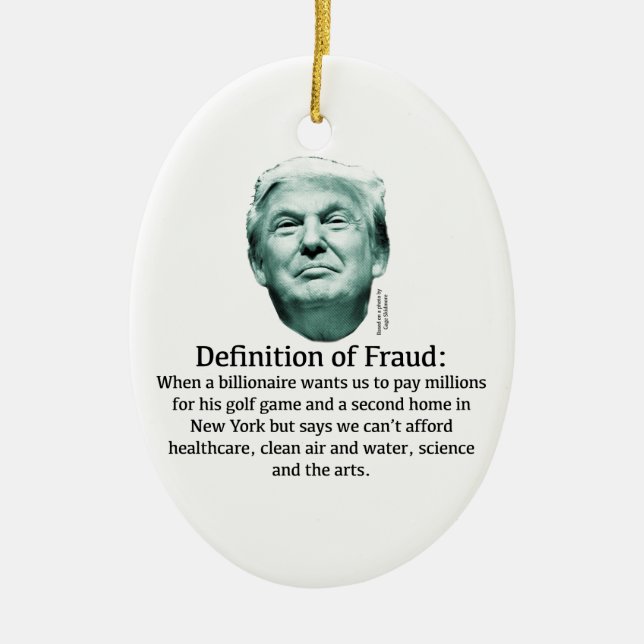 Adorno De Cerámica Definición de fraude - TRUMP (Frente)