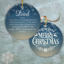 Adorno De Cerámica Definición de Padre, Papá, Papito para Navidad