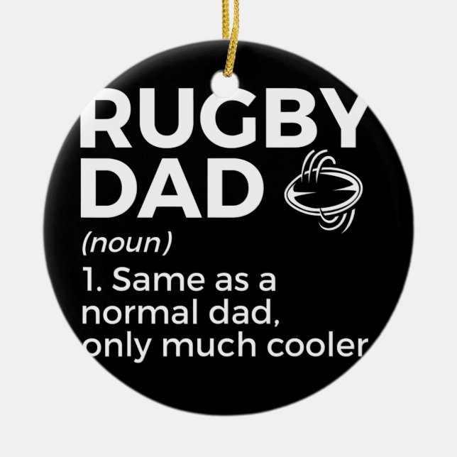 Adorno De Cerámica Definición de papa de rugby (Frente)