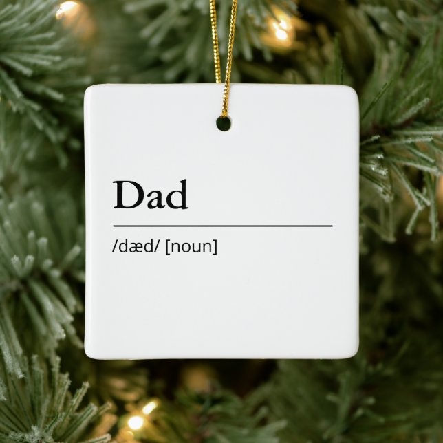 Adorno De Cerámica Definición de papá personalizada simple blanco mod (Árbol)