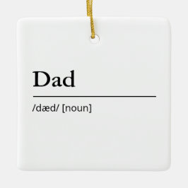 Adorno De Cerámica Definición de papá personalizada simple blanco mod