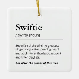Adorno De Cerámica Definición Divertida de Swiftie Árbol Navideño Nór