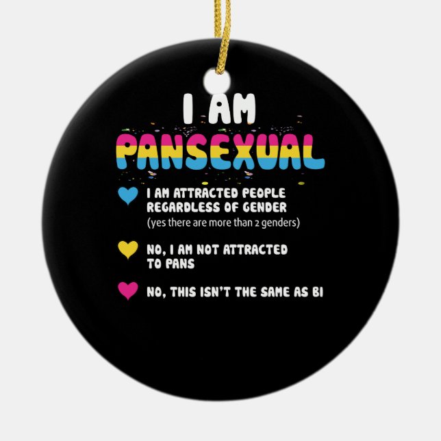 Adorno De Cerámica Definición pansexual - Gracioso orgullo gay LGBT (Frente)