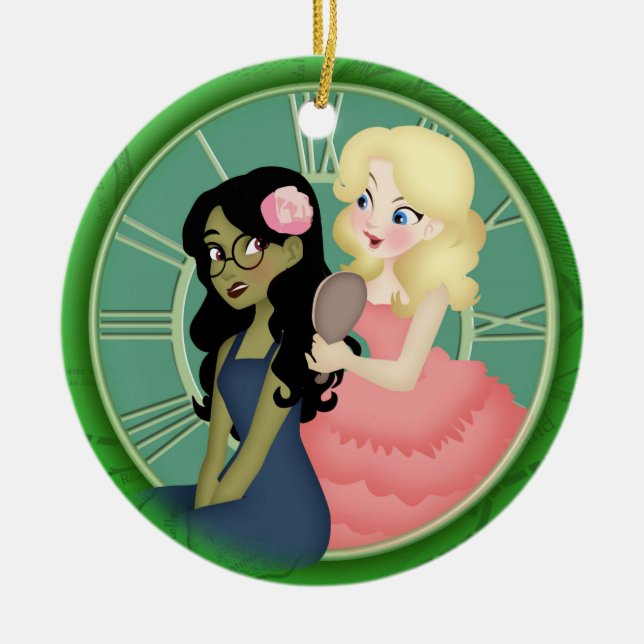 Adorno De Cerámica definir lavar el verde (Frente)