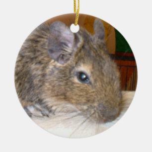 Adorno De Cerámica Degu Relaxing I Love Degus Ornament