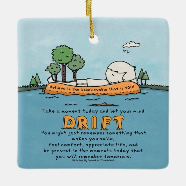 Adorno De Cerámica Deja que tu mente se desplace (Anverso)