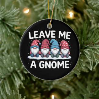 Adorno De Cerámica Déjame un Gnome Navidad Pijama Fiesta