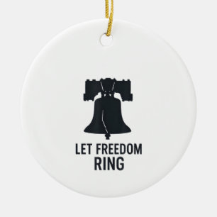 Adorno De Cerámica Dejemos que la libertad sone y bell silueta a mode