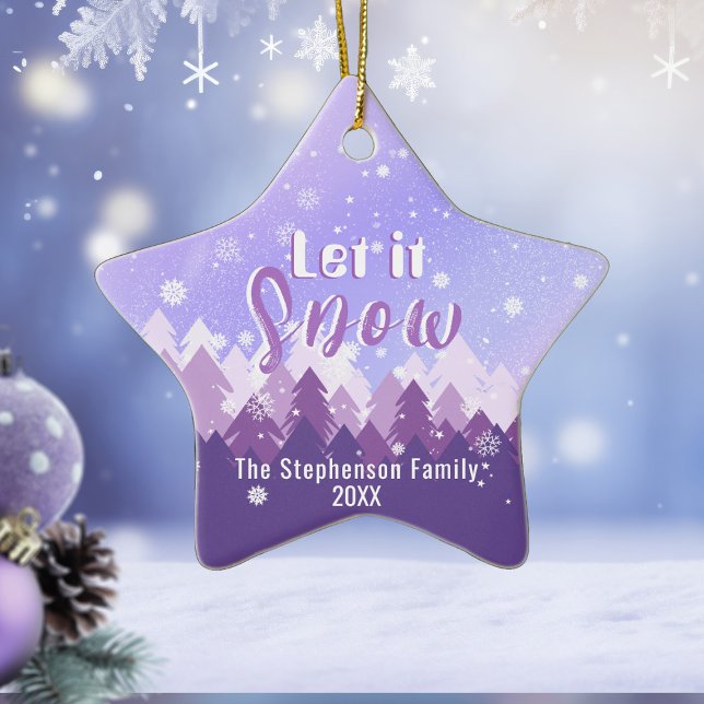 Adorno De Cerámica Dejemos que nieve, nieve, la nieve, la navidad (Subido por el creador)