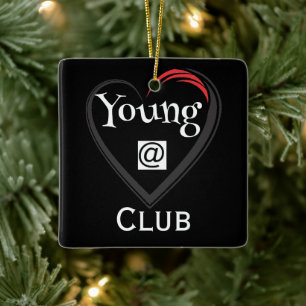 Adorno de cerámica del club Young at Heart