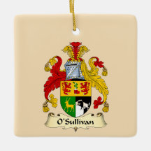 Adorno de cerámica del escudo de armas de la famil